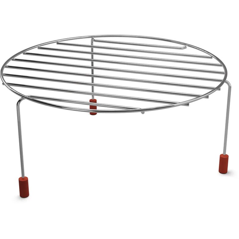 Grille de cuisson ronde en métal chromé