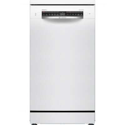 Lave-vaisselle blanc à commande frontale numérique