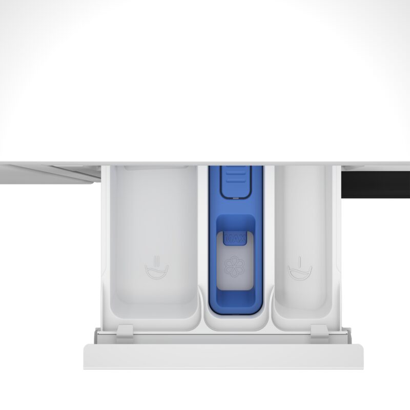 Bac à détergent de machine à laver ouvert