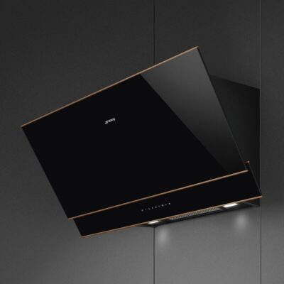 Hotte murale de cuisine noire moderne