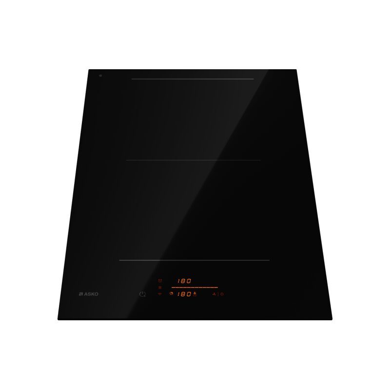 Plaque à induction noire avec commandes tactiles