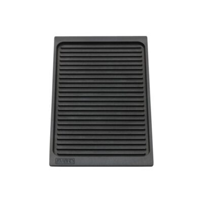 Plaque de cuisson en fonte rainurée noire
