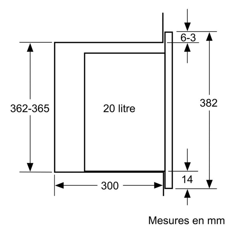 Schéma dimensions d’un conteneur 20 litres