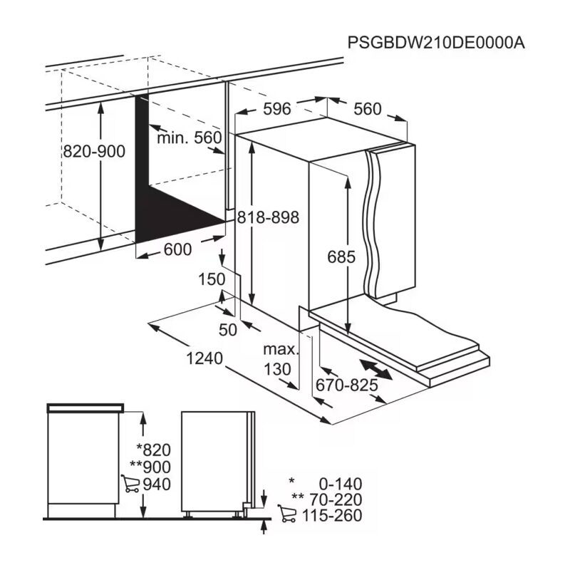 lave vaisselle tout intégrable aeg fsk77708p série 7000 glasscare