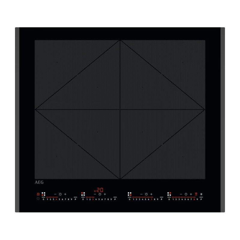 Table de cuisson à induction noire moderne