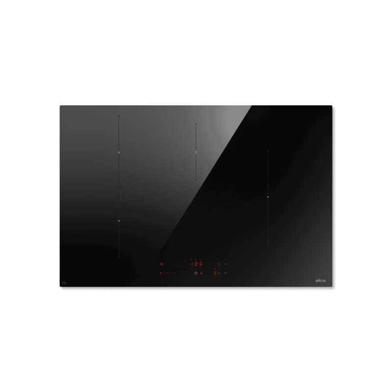 Plaque à induction noire avec commandes tactiles