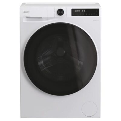 Machine à laver blanche à hublot moderne