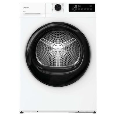 Sèche-linge blanc à hublot frontal moderne