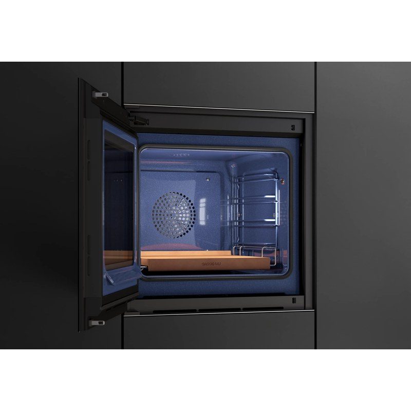 Four encastré moderne porte ouverte