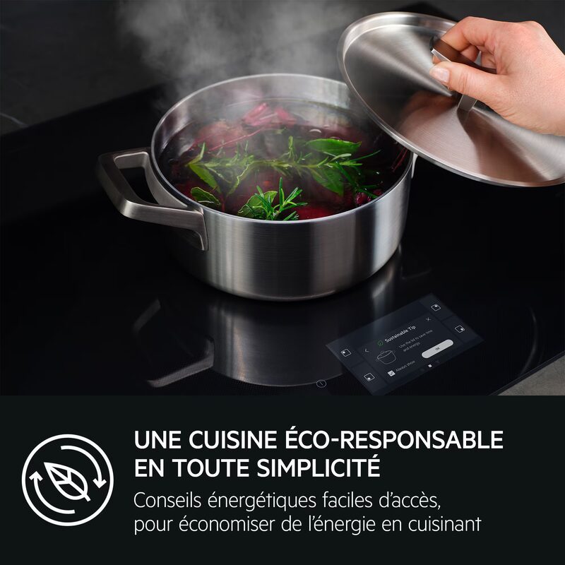 Cuisson éco-responsable sur plaque à induction moderne