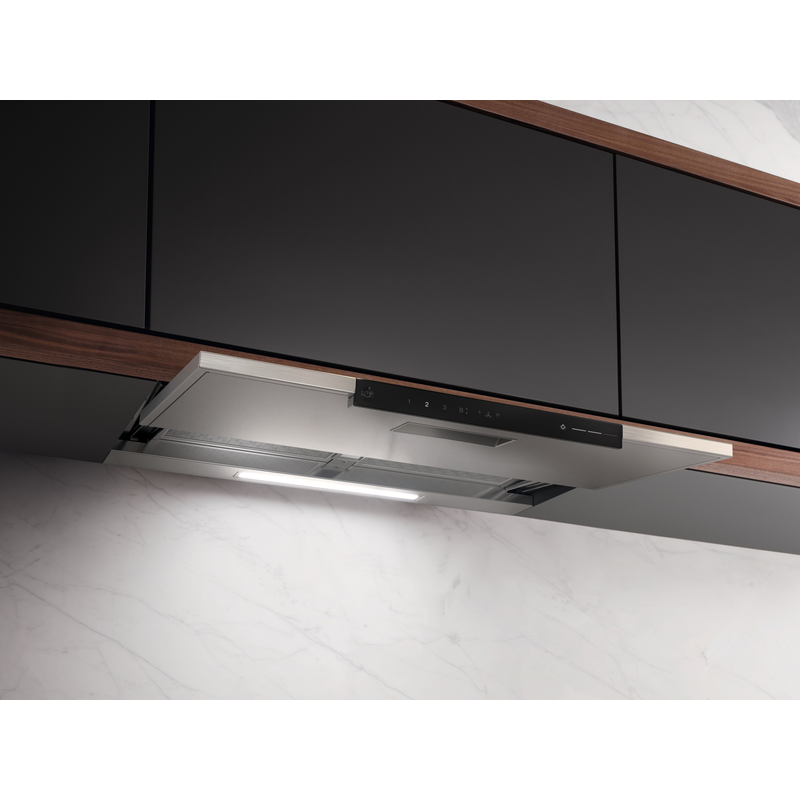 Hotte de cuisine encastrable moderne en acier inoxydable