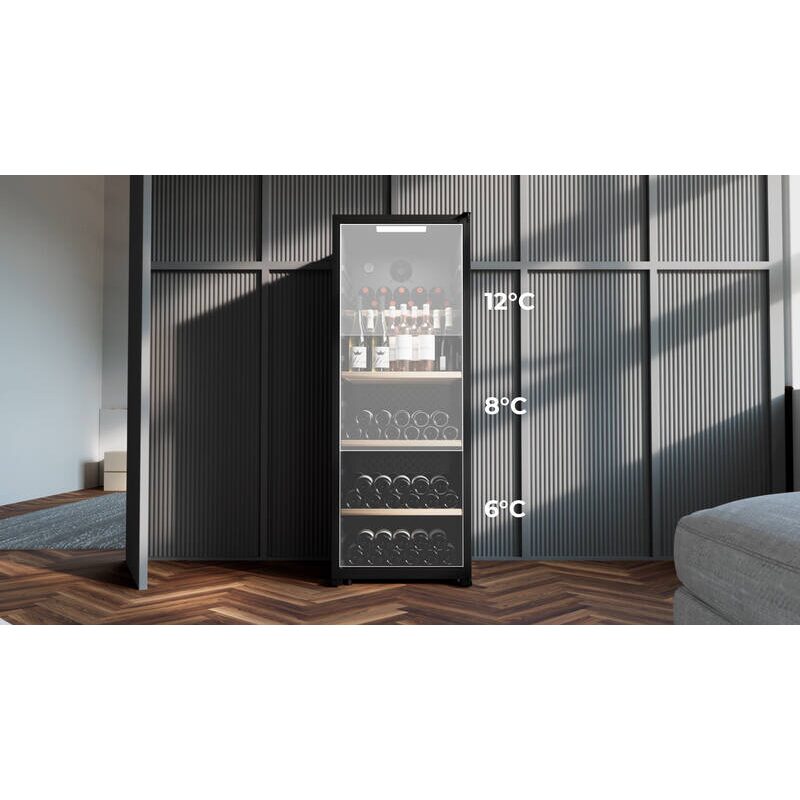 Cave à vin moderne avec zones de température