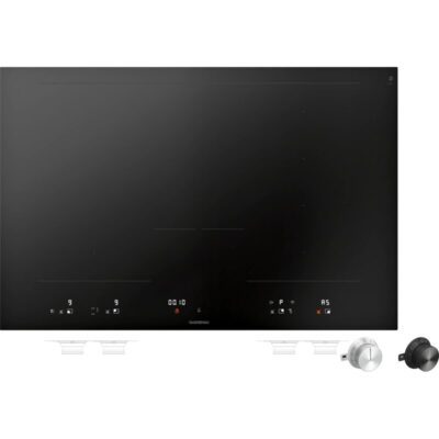 Plaque de cuisson induction noire avec commandes tactiles