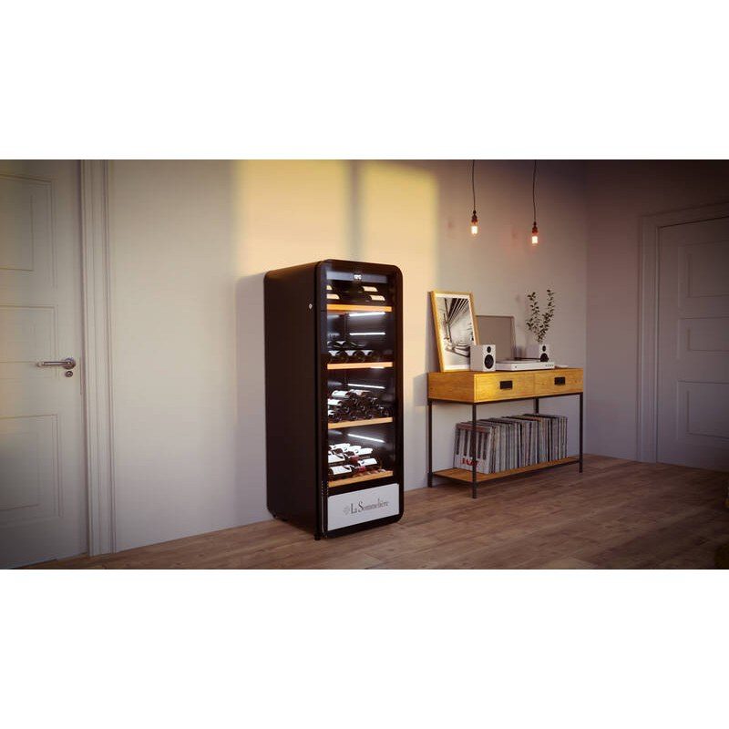 Cave à vin moderne dans salon élégant