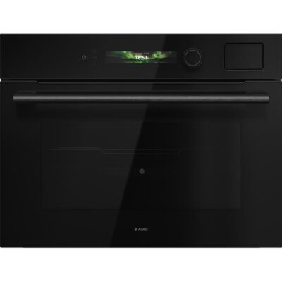 Four encastrable noir moderne avec écran numérique