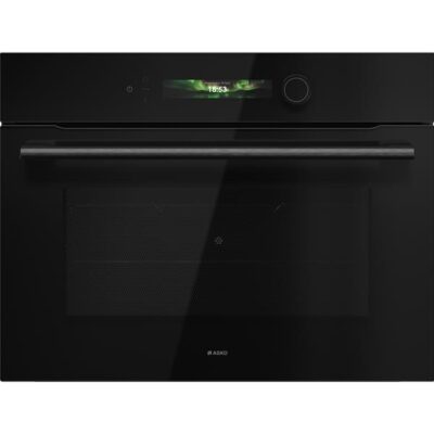 Four encastrable noir moderne avec écran numérique