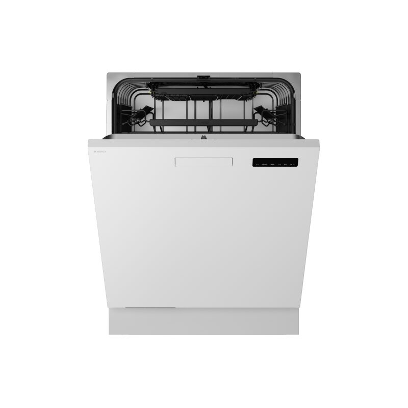 Lave-vaisselle encastrable blanc porte ouverte