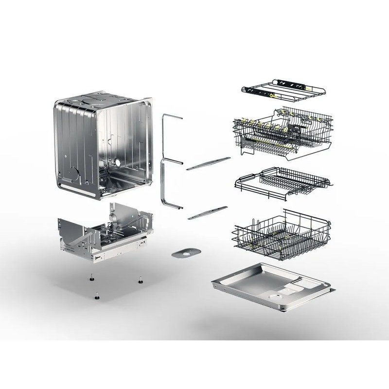 Vue éclatée d'un lave-vaisselle en pièces détachées