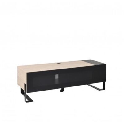 Meuble TV moderne en bois et métal noir