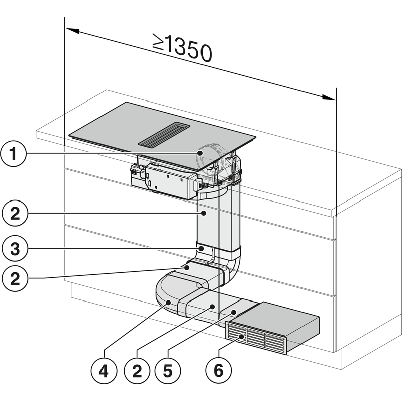 Schéma d’installation d’un système d’extraction de cuisine
