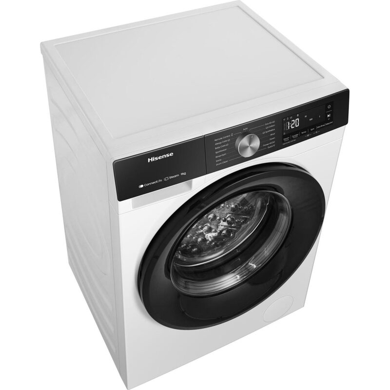 Lave-linge frontal blanc moderne Hisense