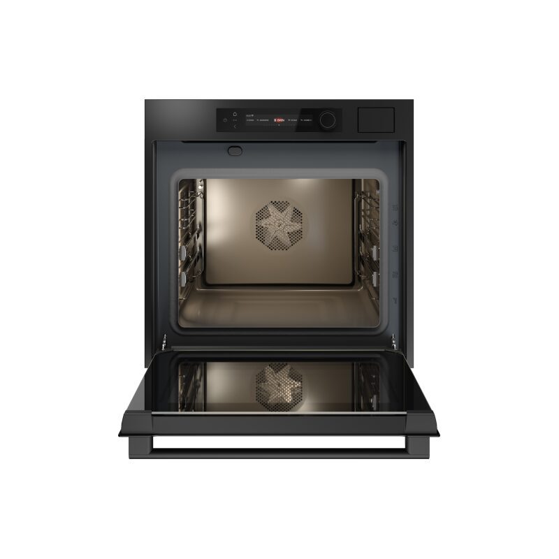 Four encastrable moderne porte ouverte