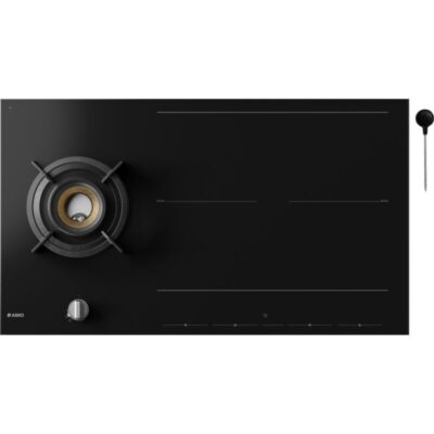 Plaque de cuisson mixte noire moderne