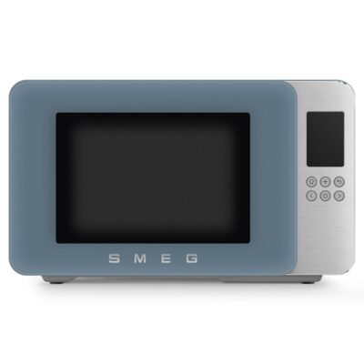 Four micro-ondes bleu gris moderne SMEG