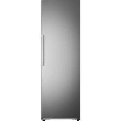 Réfrigérateur vertical moderne en acier inoxydable