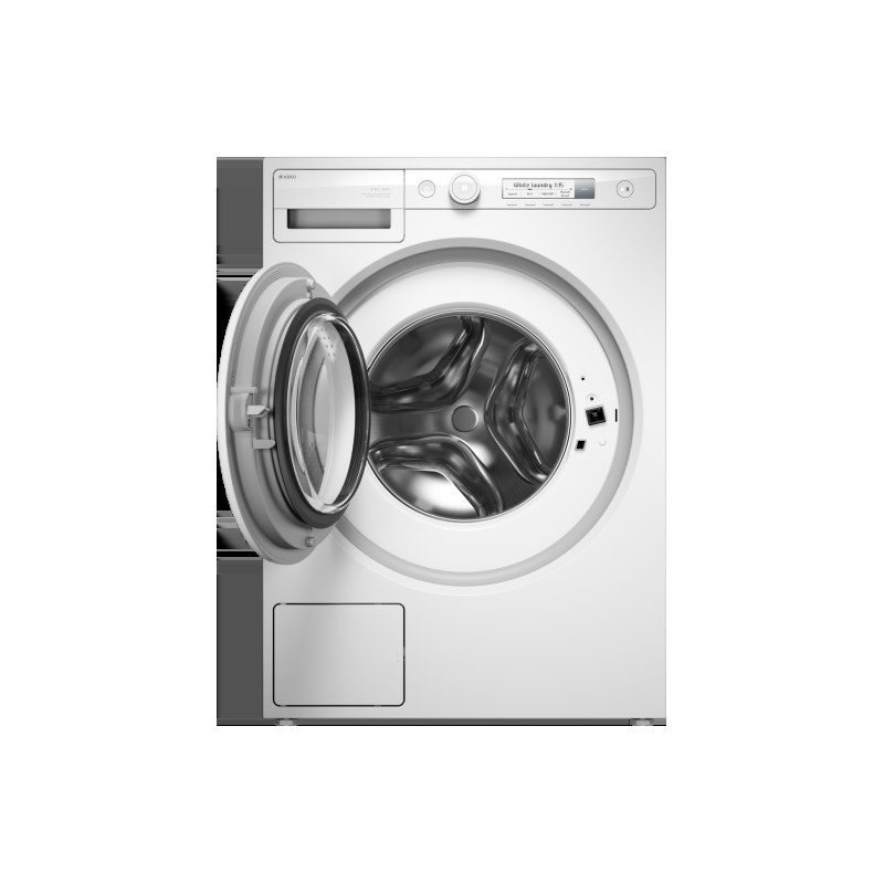 Machine à laver blanche porte ouverte