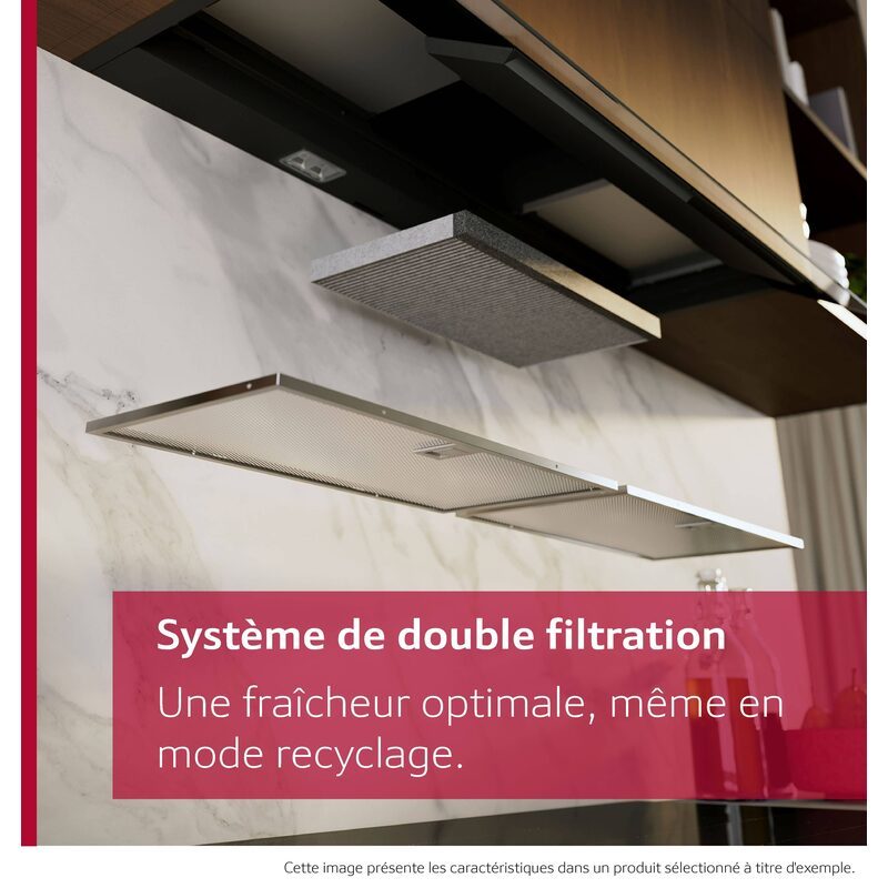 Hotte de cuisine avec système de double filtration