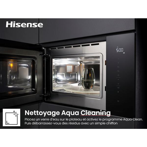 hisense bim325gi63dbg micro ondes encastrable 25 l grill quartz 1200 w inverter noir