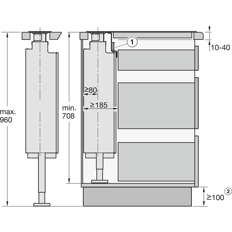 Miele DAD 6880 Levantar Ambient hotte plan de travail 80 cm Downdraft Con@ctivity AmbientLight – Image 7
