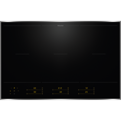 miele km 8585 2 fr table induction 80 cm 6 zones powerflex multislide