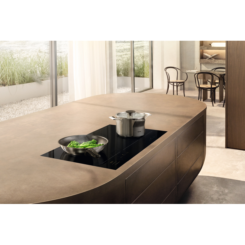 miele km 8595 2 fl mattfinish table induction 90 cm 6 zones powerflex