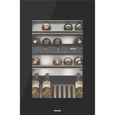 Cave à vin encastrable moderne avec bouteilles