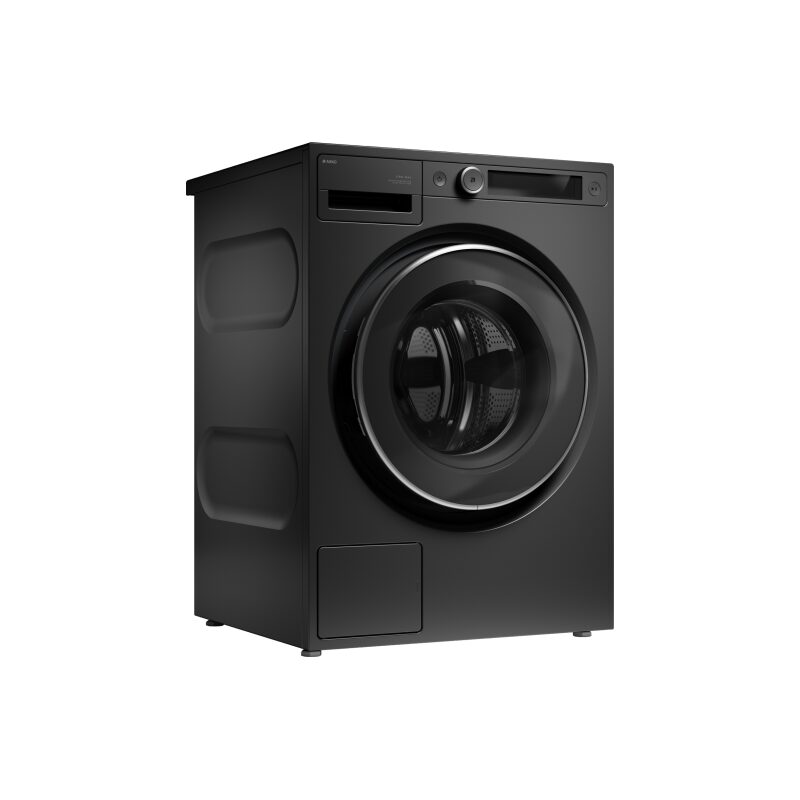 Machine à laver noire moderne