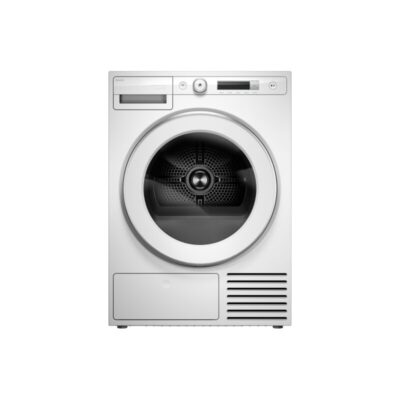 Sèche-linge blanc à chargement frontal moderne