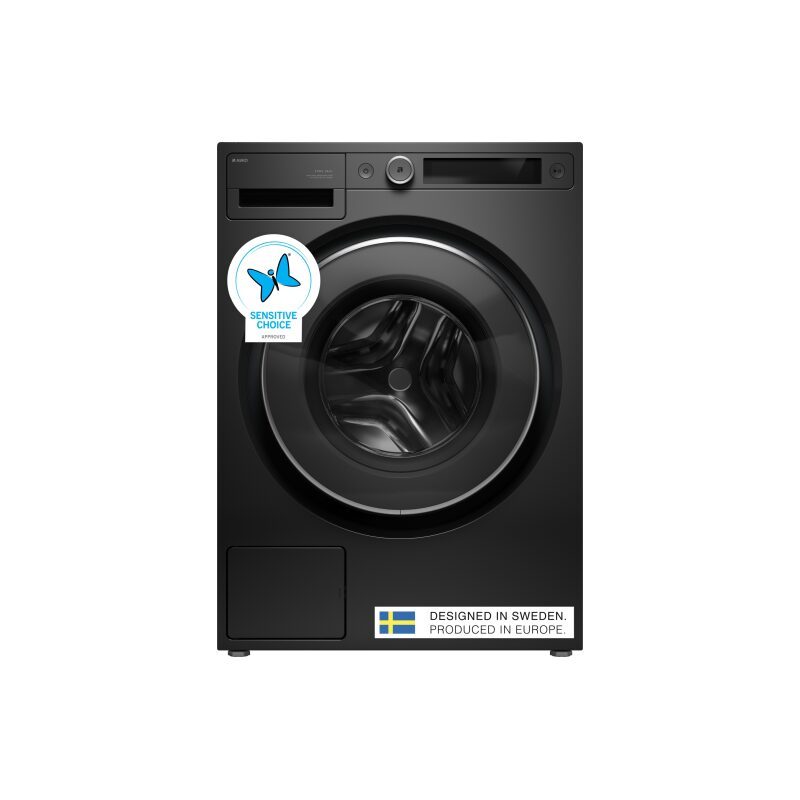 Lave-linge noir moderne à hublot frontal