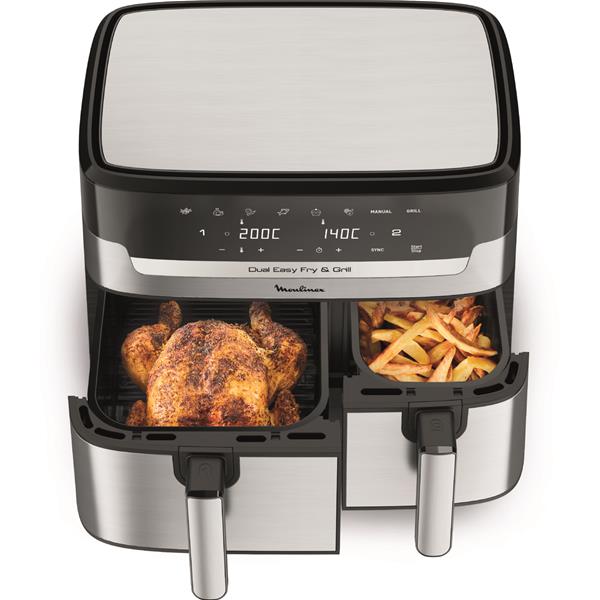Moulinex EZ905D20 Dual Easy Fry & Grill friteuse air fryer 8,3 L double tiroir – Image 3