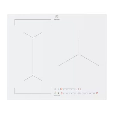 electrolux eiv63342cw table induction 60 cm 3 foyers bridge zone 28 cm 7350 w blanche