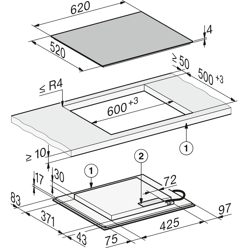 Miele KM 8565 FL table induction 60 cm PowerFlex MultiSlide M Sense – Image 5