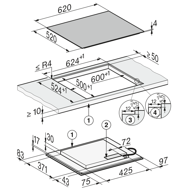 Miele KM 8565 FL table induction 60 cm PowerFlex MultiSlide M Sense – Image 6