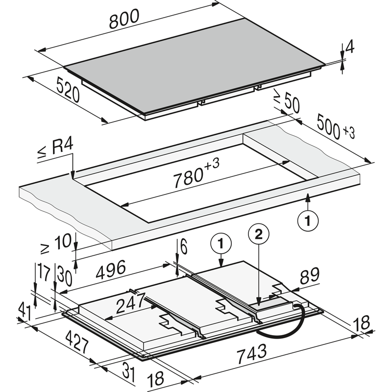Miele KM 8685-2 FL table induction 80 cm FullFlex MultiSlide – Image 5