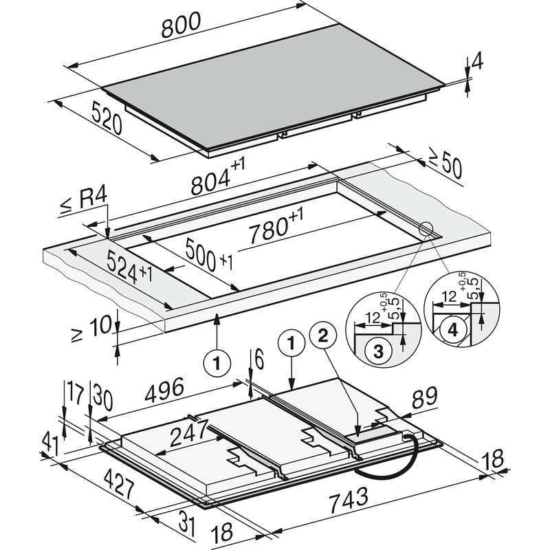 Miele KM 8685-2 FL table induction 80 cm FullFlex MultiSlide – Image 6