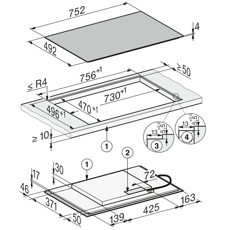 Miele KM 8483 FX table induction 75 cm PowerFlex SingleSlide – Image 5