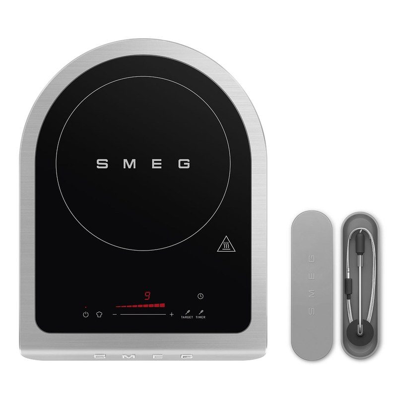 smeg pic01blmeu plaque induction portable 1 foyer 2100 w avec sonde