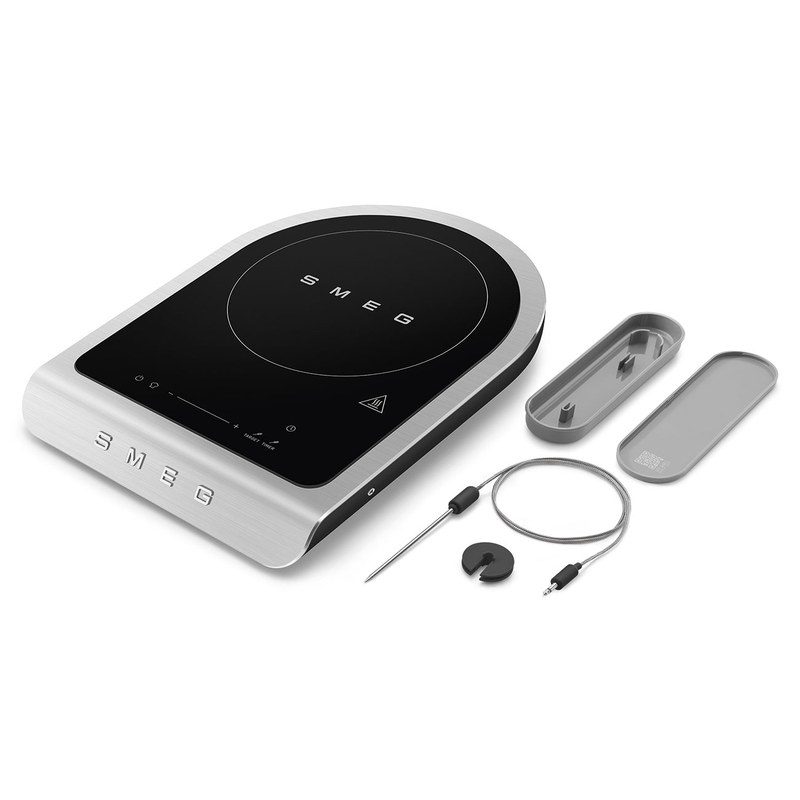 smeg pic01blmeu plaque induction portable 1 foyer 2100 w avec sonde