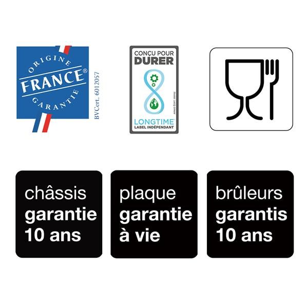 eno plancha fusion 60 gris cargo gaz 5 kw 2 brûleurs fonte émaillée