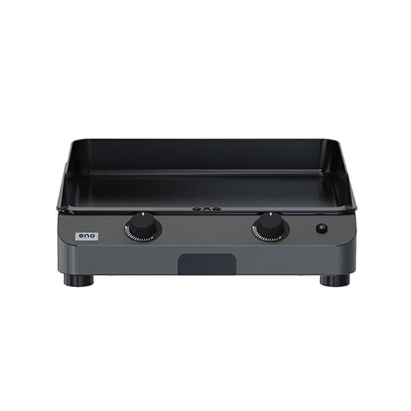 eno plancha fusion 60 gris cargo gaz 5 kw 2 brûleurs fonte émaillée